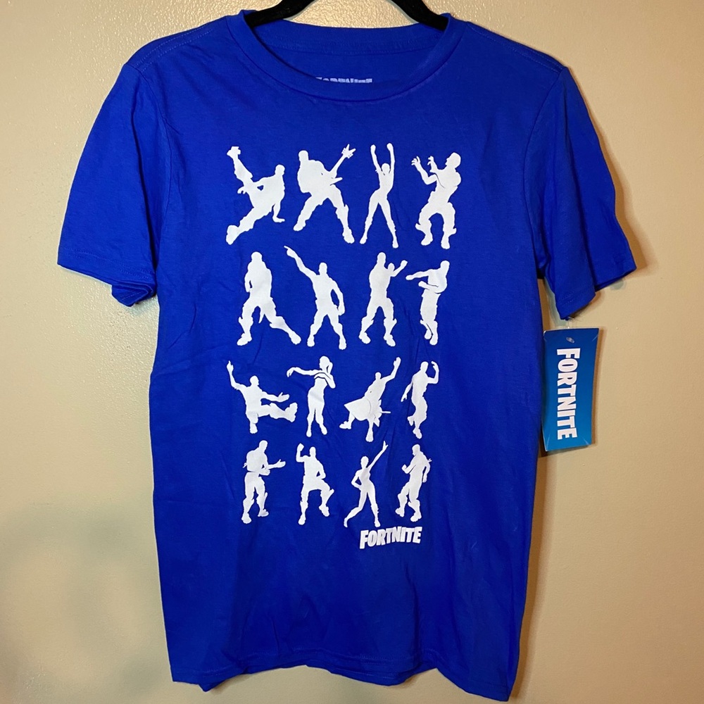 Boys Large Blue Fortnite Graphic Tee